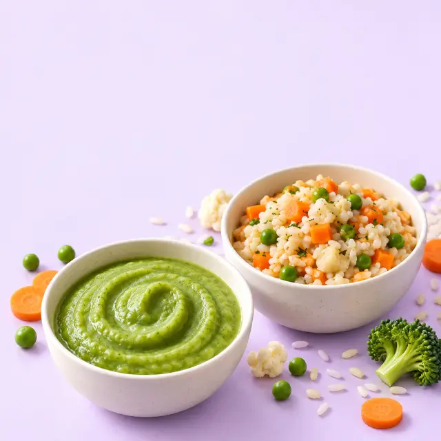 Gentle first-food texture in a bowl